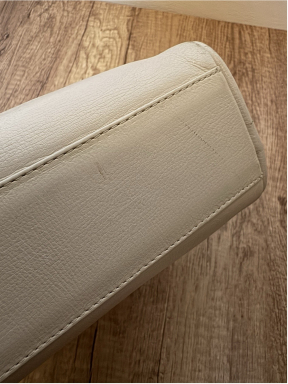 Vintage Yves Saint Laurent YSL White Leather Shoulder Bag Mod Minimalist Luxury - Picture 8 of 14
